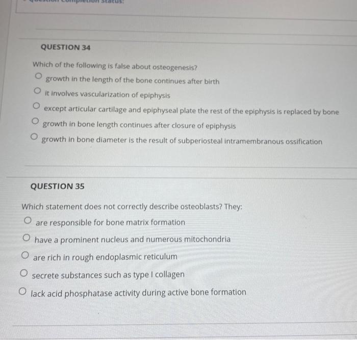 Solved Question 34 Which of the following is false about