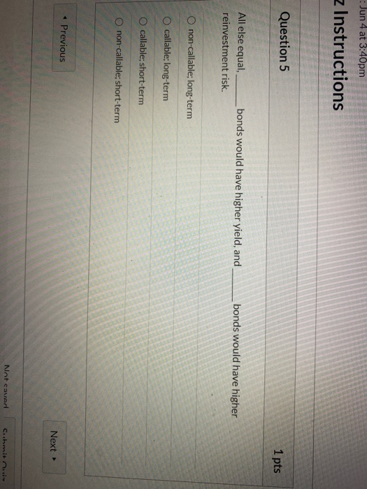 Solved Jun 4 at 3:40pm z Instructions Question 5 1 pts All | Chegg.com