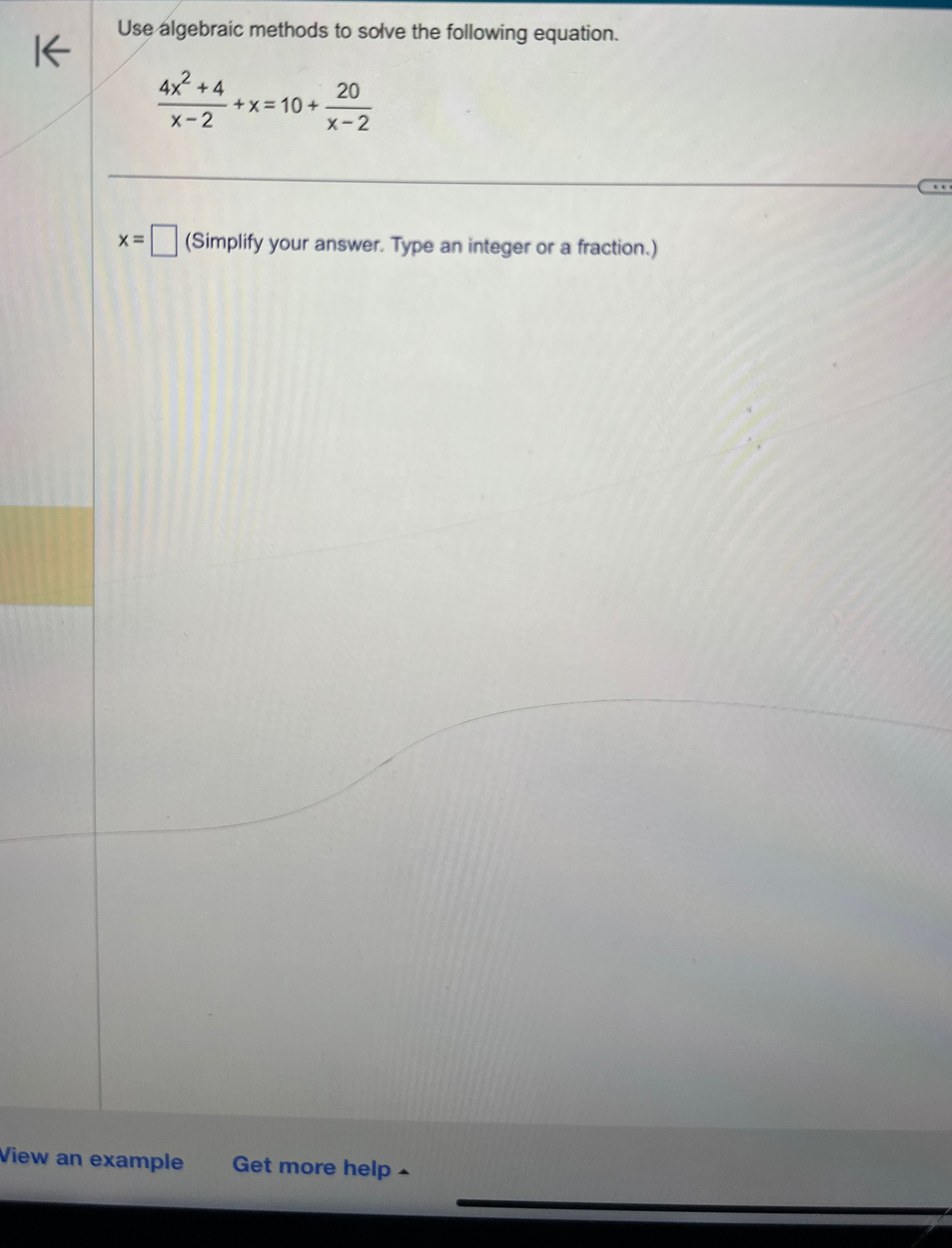 Solved Use algebraic methods to solve the following | Chegg.com