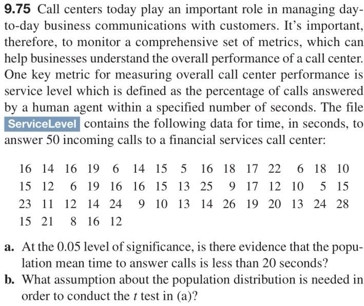 Solved 9 75 Call Centers Today Play An Important Role In Chegg Com