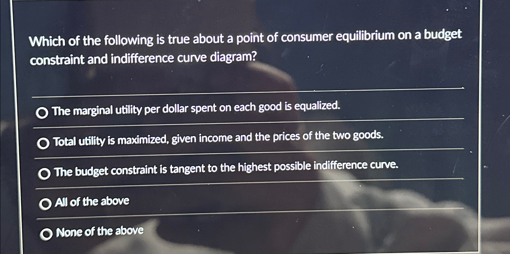 Solved Which of the following is true about a point of | Chegg.com