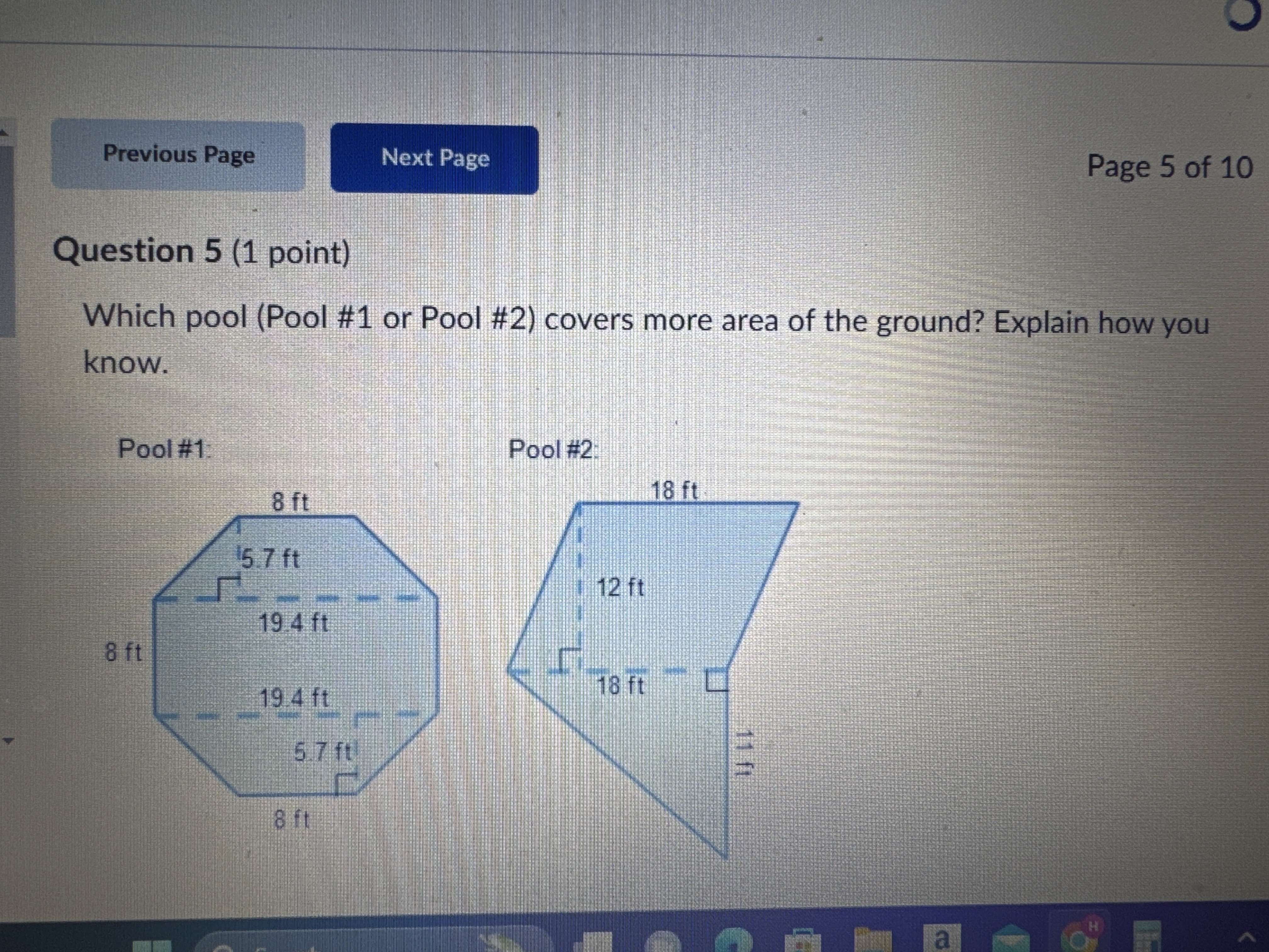 Pool Question In Math Solved Question 5 (1 point)Which pool (Pool #1 or Pool #2) | Chegg.com