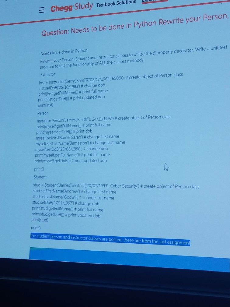Solved needs to be done in python. I cant reply to your | Chegg.com