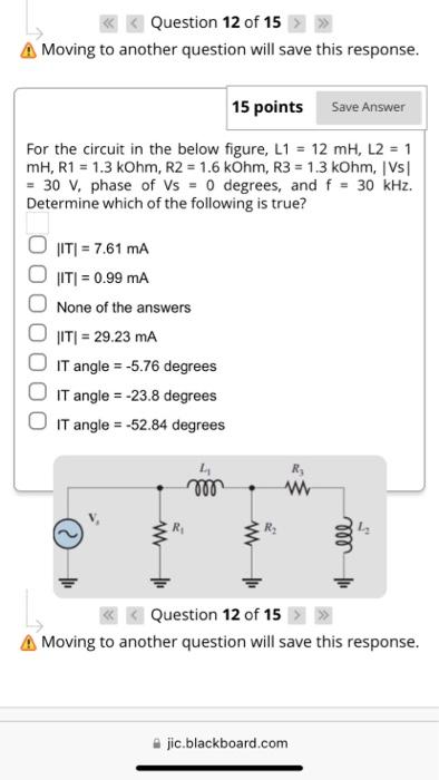 Solved For the circuit in the below figure, L1 = 12 mH, L2 = | Chegg.com