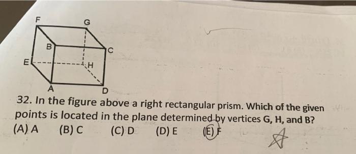 Solved B C с חן D 32. In the figure above a right | Chegg.com