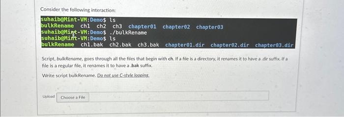 Solved all of the material is being used in a bash shell CLI | Chegg.com