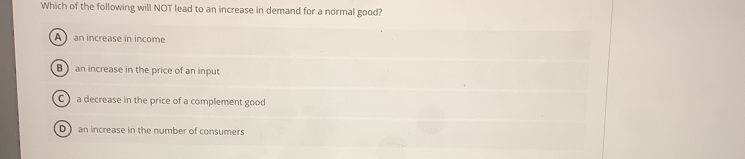 Solved Which of the following will NOT lead to an increase | Chegg.com