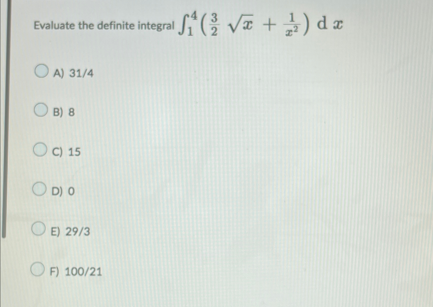 Solved Evaluate the definite integral | Chegg.com