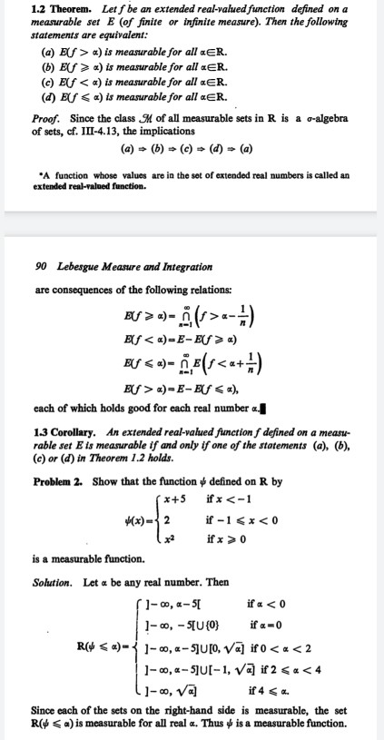 Solved Prove that the following function is measurable | Chegg.com