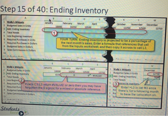 Solved Step 15 Of 40 Ending Inventory February March April Chegg Com