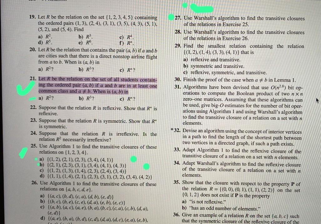 Solved I Need Answers For Questions 21−a \& 25−a,b&27 The | Chegg.com