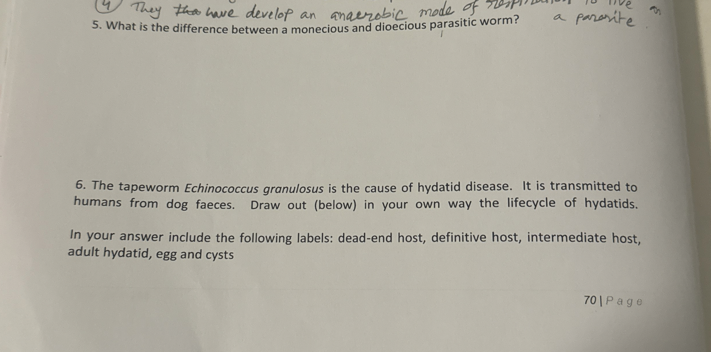 Solved What is the difference between a monecious and