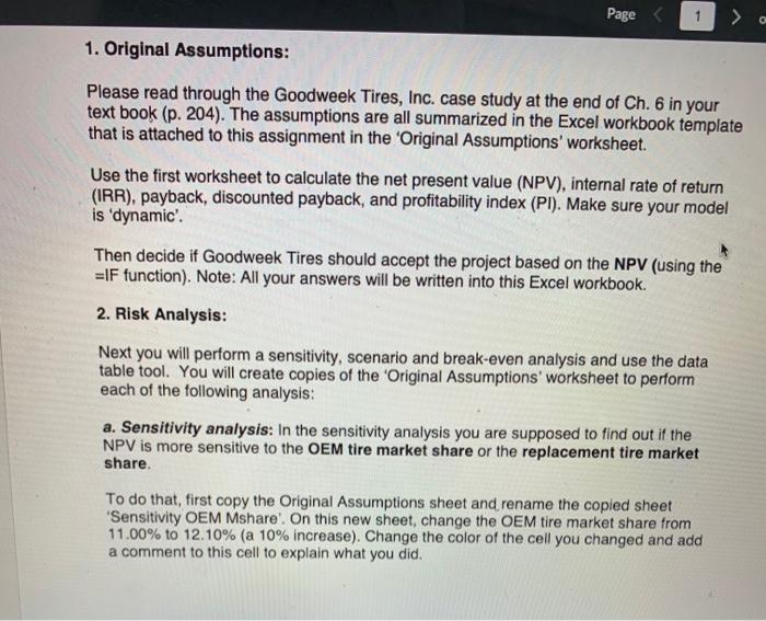 Please read through the Goodweek Tires, Inc. case
