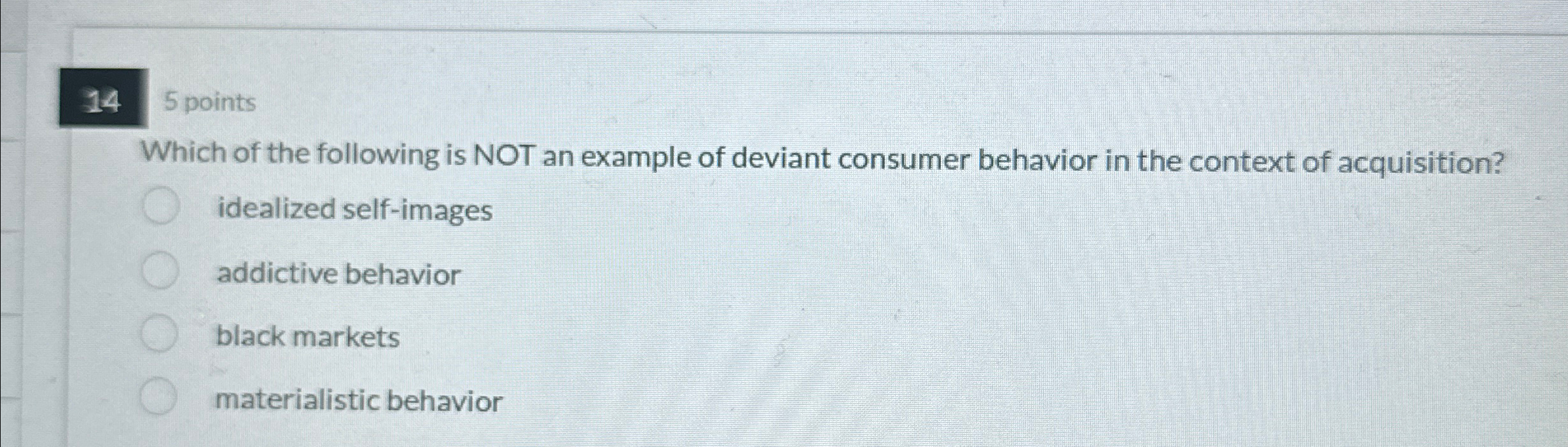 Solved 5 ﻿pointsWhich of the following is NOT an example of | Chegg.com