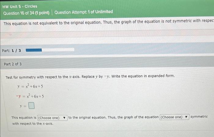 Solved This equation is not equivalent to the original | Chegg.com