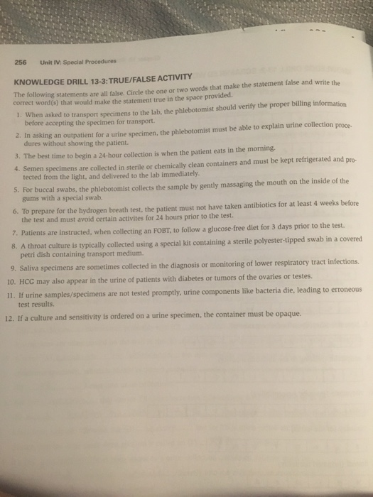 Solved 256 Unit Iv Special Procedures Knowledge Drill 13 3 Chegg Solved 256 Unit Iv Special Procedures Knowledge Drill 13 3 Chegg