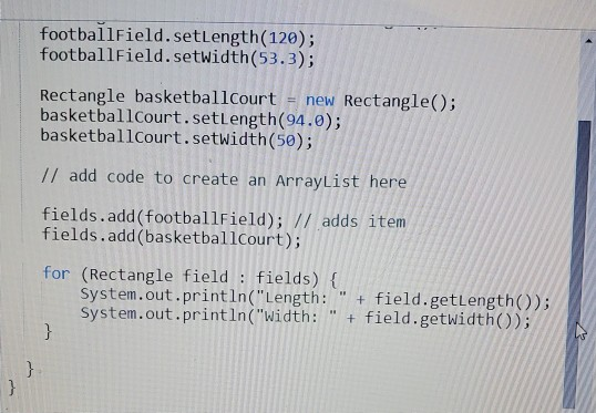 Solved Write the code for class Rectangle under class Main. | Chegg.com
