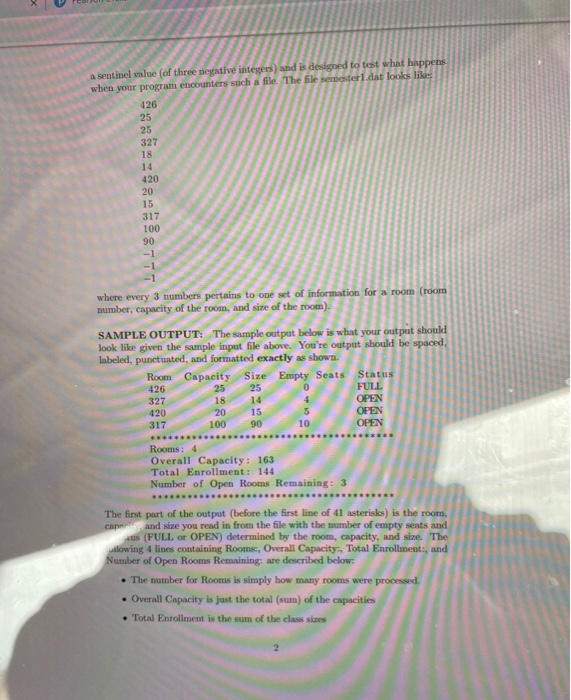 Solved ing a program using comments. PROBLEM DESCRIPTION | Chegg.com