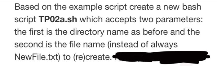 Solved Based on the example script create a new bash script | Chegg.com