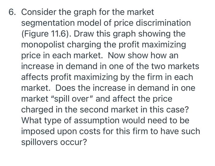 Solved 6. Consider the graph for the market segmentation | Chegg.com
