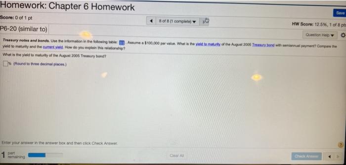 Solved Save Homework: Chapter 6 Homework Score: 0 of 1 pt 8 | Chegg.com