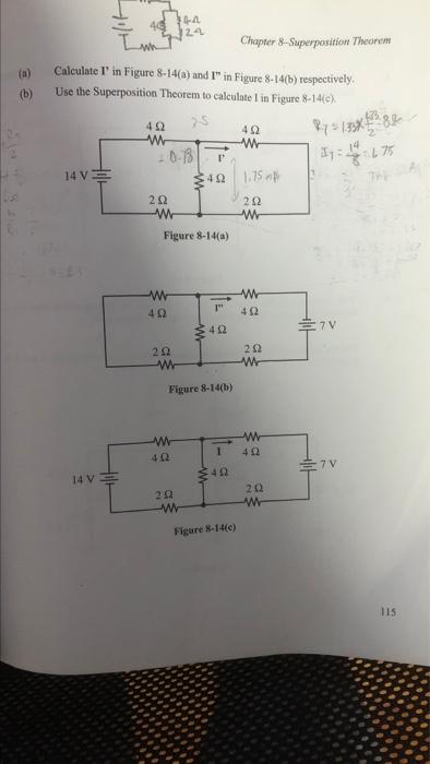 Solved (a) (b) 14 V Calculate L' In Figure 8-14(a) And I" In | Chegg.com