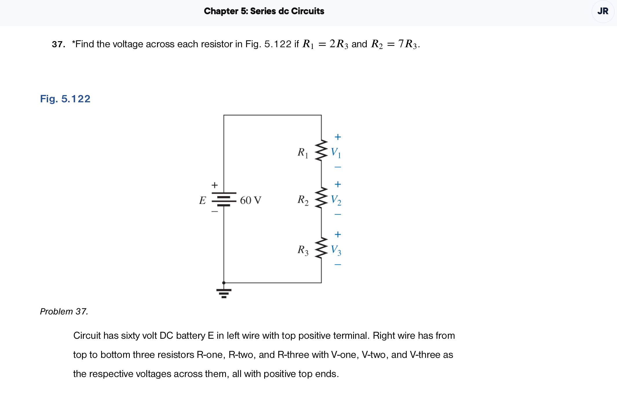 Solved Chapter 5: Series Dc Circuits?** ﻿Find The Voltage | Chegg.com