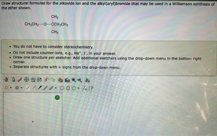 Solved Draw structural formulas for the alkoxide Ion and the | Chegg.com