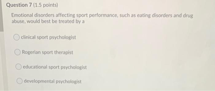 Question 7 1 5 Points Emotional Disorders Affecting Chegg Com