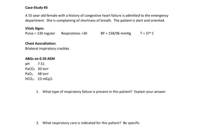 Solved A 54 year old female patient was admitted to the ICU | Chegg.com