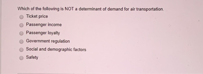 Solved Which of the following is NOT a determinant of demand | Chegg.com