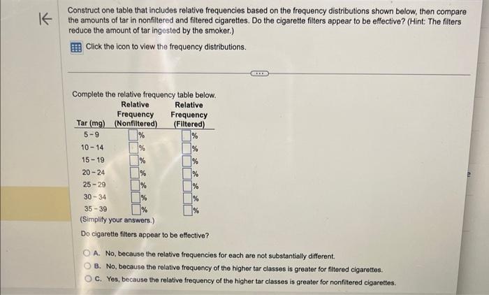 do cigarette filters appear to be effective Are Filtered Cigarettes Actually More Dangerous? Solved Do cigarette filters appear