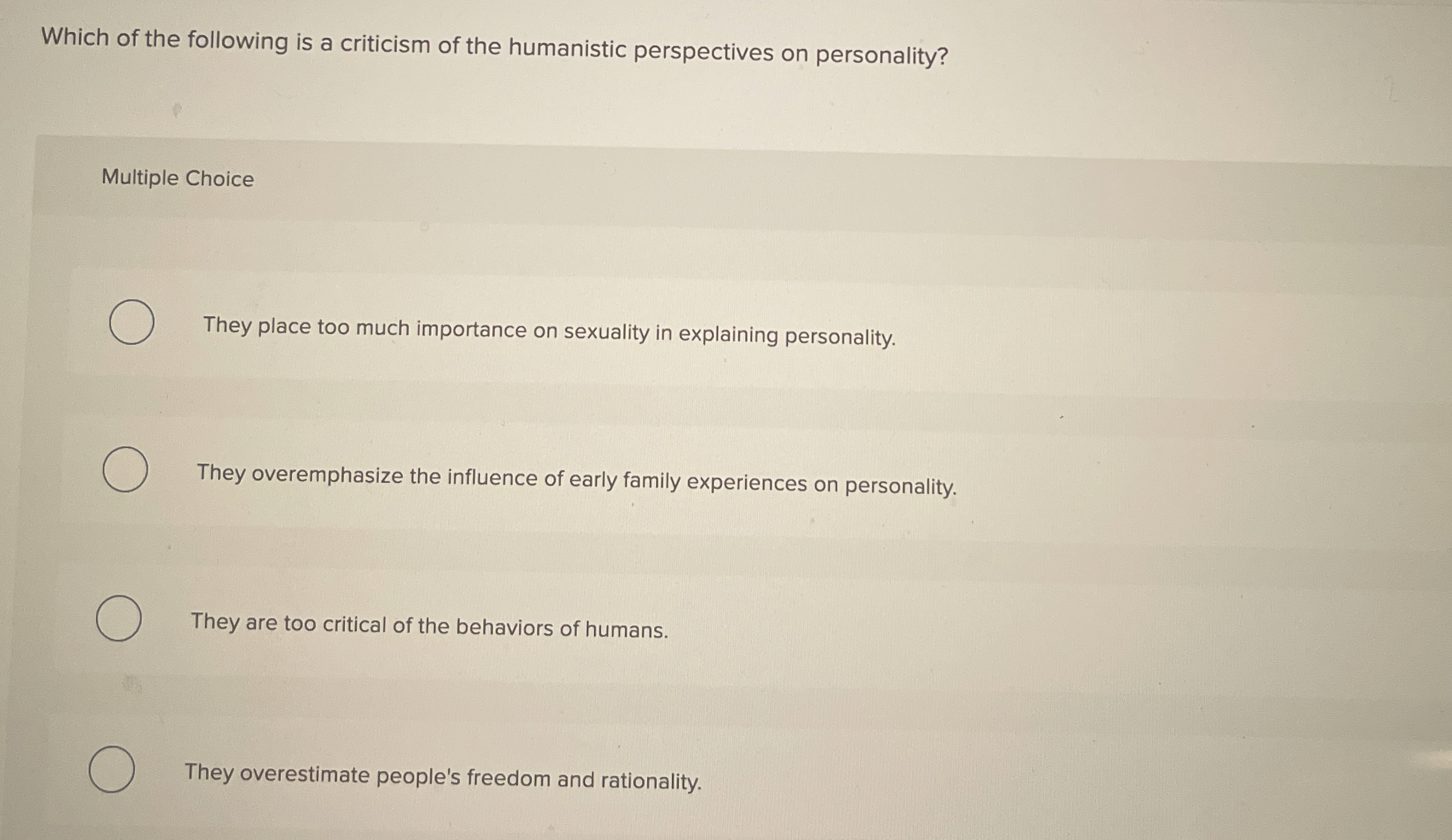 Solved Which of the following is a criticism of the | Chegg.com