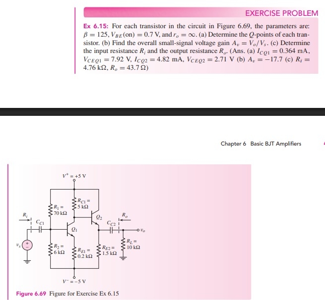 Solved Ex 6.15: For each transistor in the circuit in Figure | Chegg.com