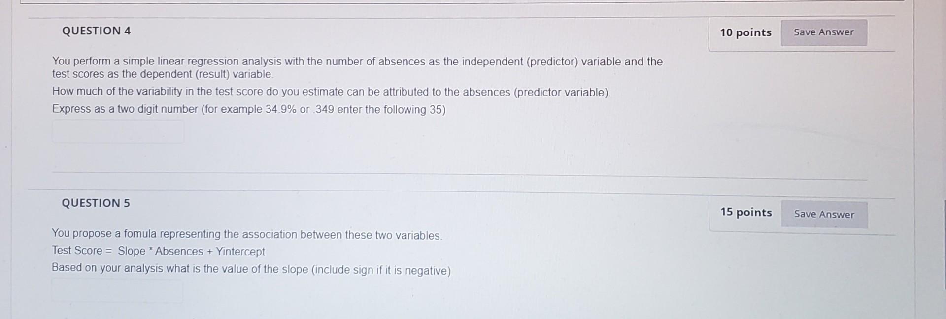 Solved You perform a simple linear regression analysis with | Chegg.com