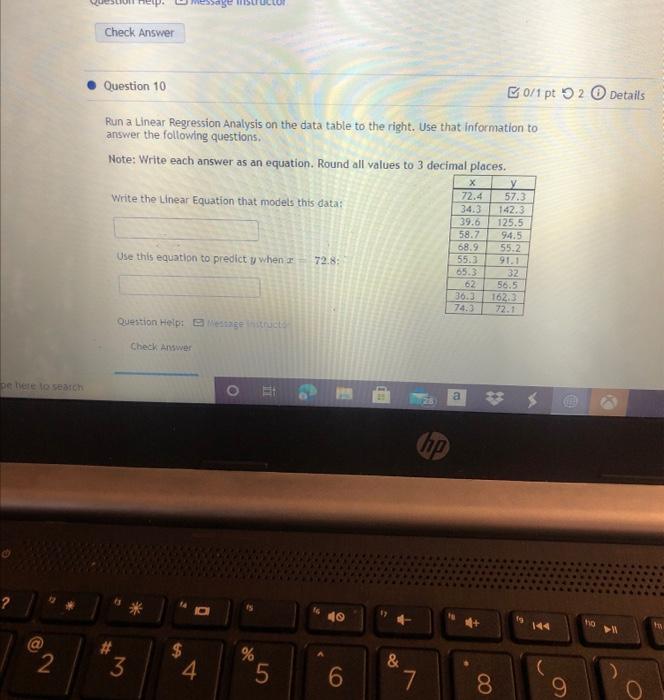 Solved Check Answer Question 10 0/1 Pt 2 Details Run A | Chegg.com