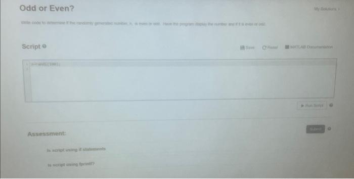 Solved Odd or Even? Script e Hant Assessment: he scrupt | Chegg.com