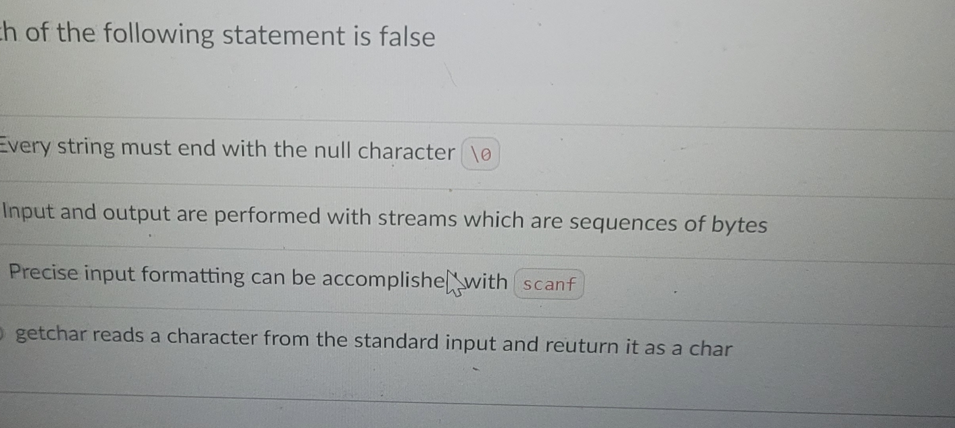Solved which of the following statement is falseEvery string | Chegg.com