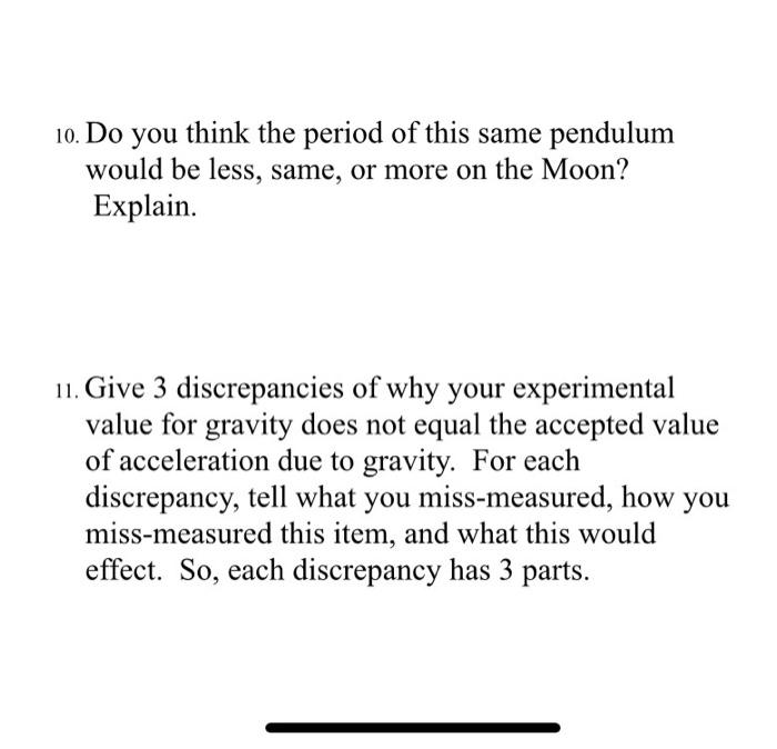 Solved Lab 3 - Acceleration due to gravity Use a simple | Chegg.com