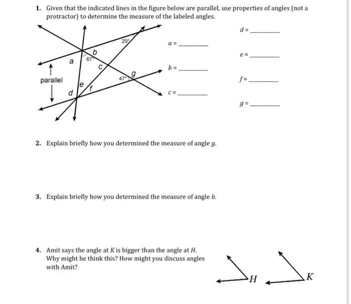 Solved 1. Given that the indicated lines in the figure below | Chegg.com