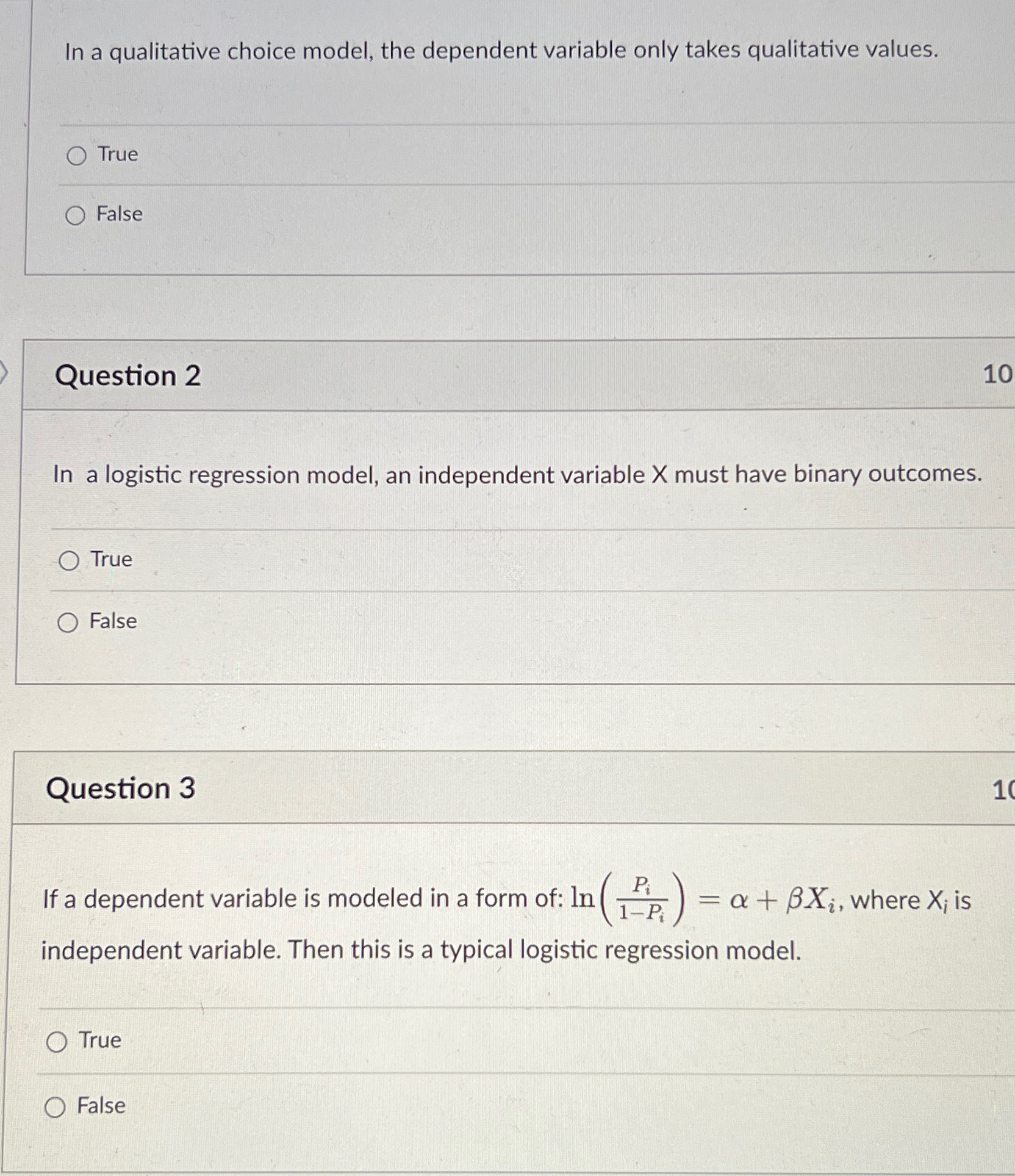 Solved In a qualitative choice model, the dependent variable | Chegg.com