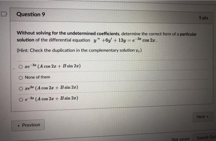 Solved D Question 9 5 pts 3r Without solving for the | Chegg.com