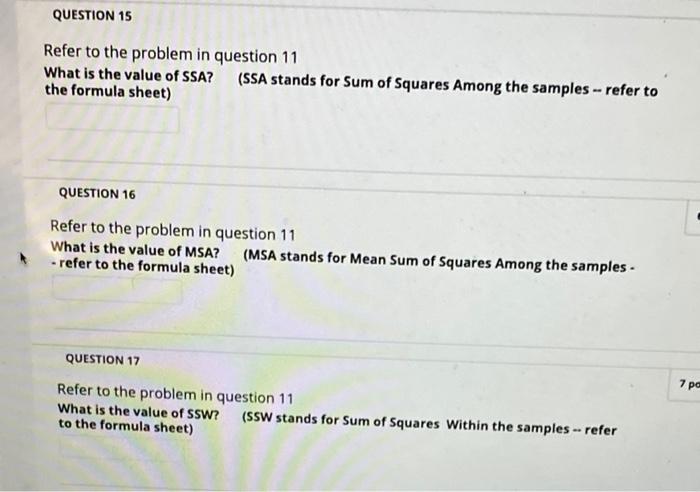 Solved QUESTION 15 Refer to the problem in question 11 What | Chegg.com