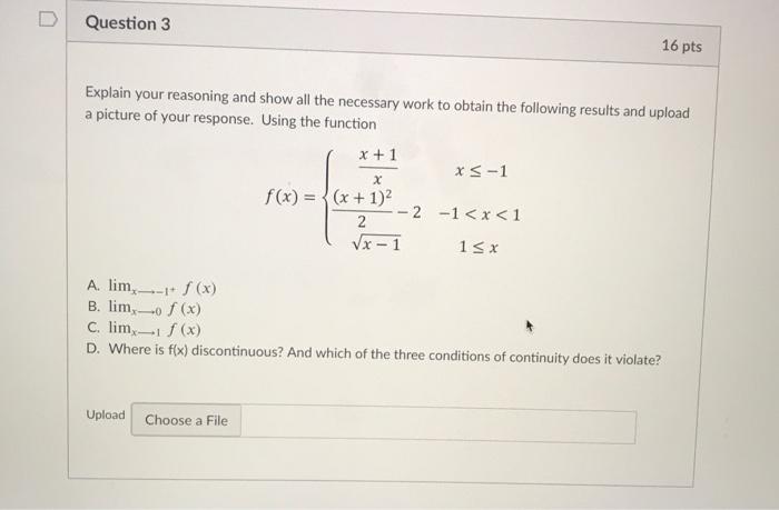 Solved Question 3 16 pts Explain your reasoning and show all | Chegg.com