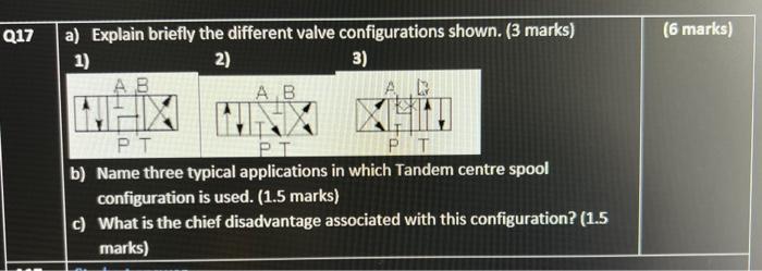 Solved Explain briefly the different valve configurations | Chegg.com