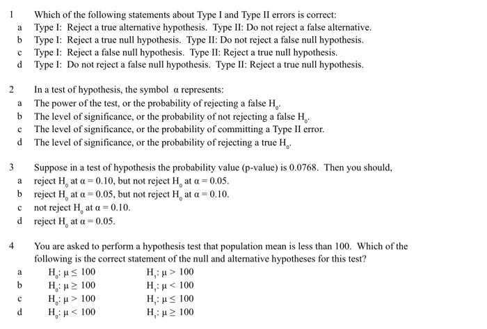 solved-a-which-of-the-following-statements-about-type-i-and-chegg