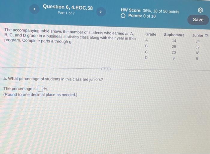 Solved Question 6, 4.EOC.58 Part 1 Of 7 > The Accompanying | Chegg.com