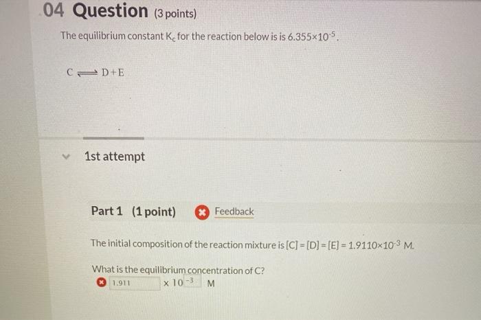 Solved Feedback I See Periodic Table See If the equilibrium | Chegg.com