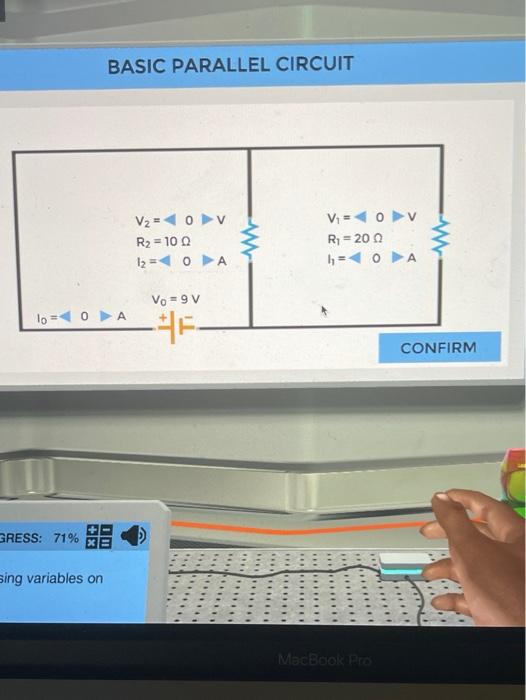 Solved BASIC PARALLEL CIRCUIT V2 = 0 R2 = 100 12=OA V=Ov R = | Chegg.com