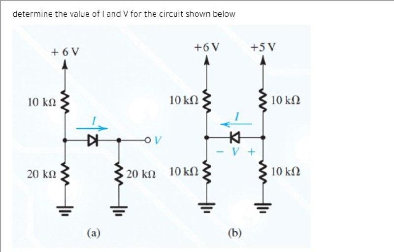 Solved determine the value of I and V for the circuit shown | Chegg.com